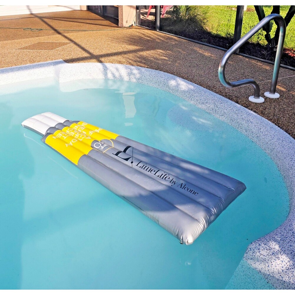 Rare LIMELIFE BY ALCONE Perfect Sunscreen 74" Inflatable Pool Float Swag Promo